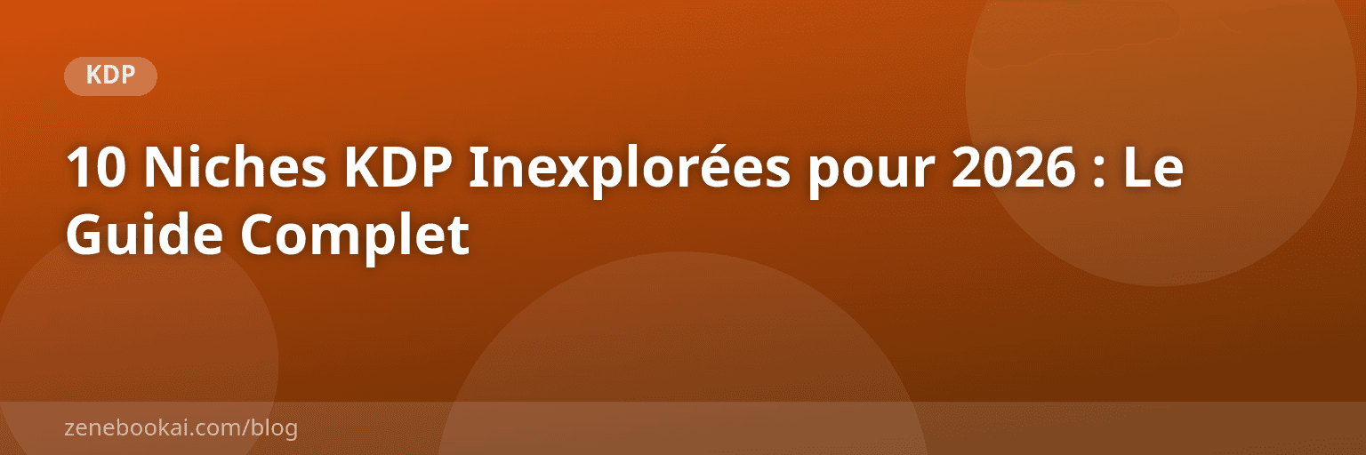 10 Niches KDP Inexplorées pour 2026 : Le Guide Complet