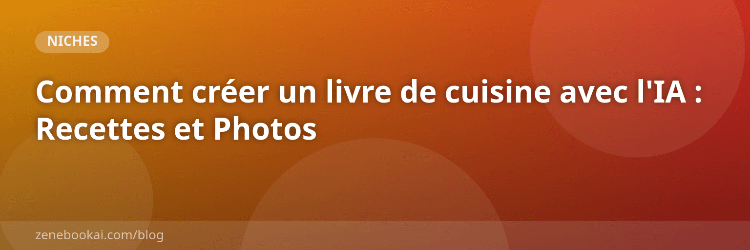 Comment créer un livre de cuisine avec l'IA : Recettes et Photos