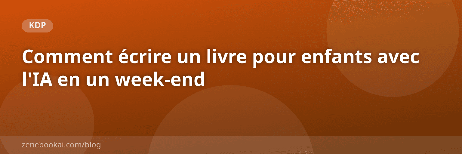 Comment écrire un livre pour enfants avec l'IA en un week-end