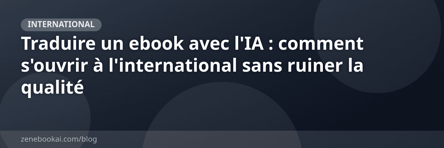 Traduire un ebook avec l'IA : comment s'ouvrir à l'international sans ruiner la qualité