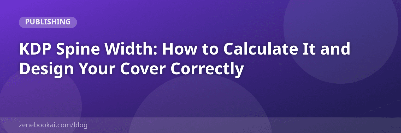 KDP Spine Width: How to Calculate It and Design Your Cover Correctly